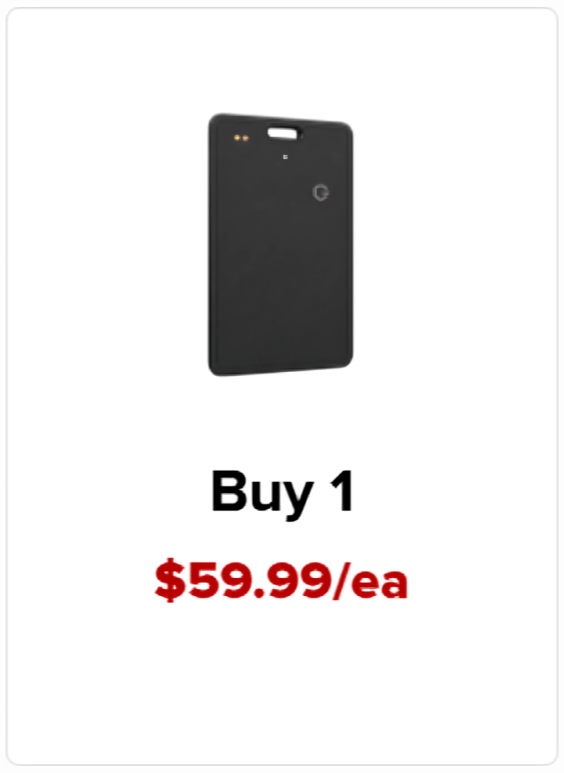 Voyge Card Smart Locator package price 